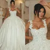 Elegante abito da ballo abito da sposa spaghetti cinturino senza maniche appliques da sposa senza spicco paillettes paillettes spazzano abiti da treno da treno vestidos de novi