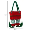 2022 JUL ELF CANDY PAGS Velvet Stripe Handväska Santa Claus Pants Bags Xmas Tree Hanging Pendant Festival Party Decoration