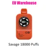 Original Savage Vaper Puff 18K 18000 28ml Juice Vapes Disposable Puff 15K 15000 Electronic E Cigarette 10 Flavors Nic 2% 3% 5% Mesh Coil 650mAh Rechargeable vs vapsolo