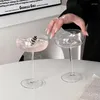 Vinglas med kreativ cocktail kopp runda magen bägare glas dessert koppar glass skål kall dryck bar hem verktyg