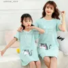 Girl's Dresses Summer Mom Daughter Night Dress Family Pajamas Sleepwear Kids Girl Nightgown Pajamas for Teen Girls Kids Pajamas Dress L47