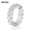 Band Rings OEVAS 100% 925 Sterling Silver Oval High Carbon Gemstone Engagement Ring Party Ring Wedding Ring Exquisite Jewelry Wholesale J240410