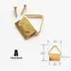 50st Golden Triangle D-Ring Photo Picture Frame Hanger Hang Oil målning Mirror Art Work Hooks Double 2 Holes With Screws