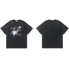 T-shirt da uomo streetwear hip hop hip hop sovradimensionato y2k lavata nero ragno grafico harajuku top di cotone vintage gotico magliette per magliette sciolte 240410