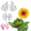 3 Stile Sonnenblumenblütenaderer Silikonform Fondant Zuckerhandwerk Gumpaste Harz Ton Wasserpapier Kuchen Dekorieren Werkzeuge M2316