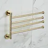 Bathroom Movable Towel Holder Black Gold Bath Towel Rack 4 Layer Chrome Towel Bar Bathroom Hardware EL24DH