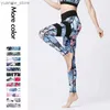 Yoga -outfits Cloud Hide Yoga Pants Dames Flower Taille Sportpoten Girls Strak Push Up Coach Running Broek Oefening Abdominale controle Y240410