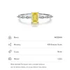 Band Rings MODIAN Real 925 Sterling Silver Exquisite Sparkling Jadeite Cut Pink Yellow Zirconia Ring Suitable for Womens Wedding Luxury and Exquisite Je J240410