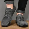 Chaussures décontractées en cuir authentique haricot pour hommes Fashion Fashion Plats marchant Sports Loafer respirant extérieur conduite pour hommes