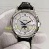 2 Style Men Watch Real Photo 18K White Gold 5396G White Dial Annual Calendar Moon Phase Leather Strap Km Factory Cal.324 S QA LU 2 KMF MEN MENS Automatic Watches