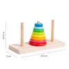 Tower of Hanoi Concentration Cultivation Exercise hand-eye coordination Wooden Toddler Rainbaw Block Toy