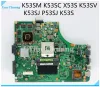 Moderkort K53SM K53SV Mainboard för ASUS K53SC X53S K53SV K53SJ P53SJ K53S Laptop Motherboard HM65 DDR3 GT540M/630M 2G GPU 100% Testarbete