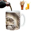 Mokken NATIONCY SCène Keramische 3D Water Cup 350 ml Kerstmok Mok Magnetron Veilige draagbare thee voor feestdecor