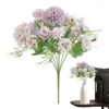 Fleurs décoratives colorées artificielles bouquet réalistes en soie fausse fleur fleur décorations extérieures intérieures pour décoration de table