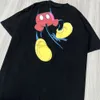 T-Shirts Cartoon bedruckte Männer T-Shirt Kurzarm Waschen schwarze T-Shirts