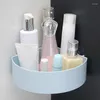 Förvaringslådor badrumshylla arrangör toaletthäftande schampo gelkorg dekoration hörn dusch rack tillbehör