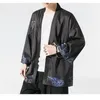 M-5XL plus Japanse stijl kraan Samurai Kimono Streetwear Men Women Cardigan Japan Harajuku Anime Robe anime kleding 2024 zomer