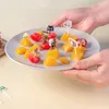 Forks Cartoon Fruit Fork Spure-dents Picks Picks Plastic Plastic Mini Boîte à lunch Decoration Tool pour enfants
