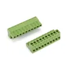 10pcs / lot 2p 3p 4p 5p 6p 7p 8p 9p 10p 5.08 mm Connecteur de tangage kf2edgk Vis de la borne du trou à travers le bornier du trou