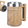 Tassen Doppelwand Barrel Bier Tasse Edelstahl Eimer geformt umweltfreundlich 600 ml handgefertigt für Kaffeetasse Wein Whisky Männer Geschenk