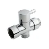 Bathroom Angle Valve Copper Double Outlet Valve G1/2 for Shower Head Toilet Sink Basin Water Heater Bidet Sprayer Angle Valve