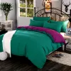 1PC 100% Polyester Couchet Couleur continue Couleur réactive Couvrotte de couette jumelle Twin Full Double King Super King Taille