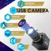 Webcams 13MP USB Webcam Manual Zoom Varifokal CCTV -Überwachungskamera Mini PC Cam Webcam -Kamera Industrie zum Scannen, Videoaufzeichnung