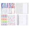 Planners Geweldige multifunctioneel briefpapier A6 Faux Leather Marble Kleurrijk Budget Planner Notebook Binder Office -benodigdheden