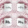 Wifey Hubby Mugs Mr and Mrs couple Mug Bridal Shower Gifts Wedding bithday gift Mug For Hot Cold Coffee Tea Water Juice