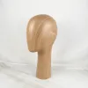 Wood Grain Mannequin Dummy Head Model voor pruikenhoed display houderstandaard