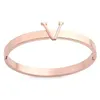 new style titanium steel gold bangle high-quality silver bracelet rose bracelets bangles women luxurious designer gift letter L not fade jewelry