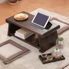 Mesa de chá japonesa de madeira dobrável de madeira para móveis de sala de estar baixa moderna minimalista compacto tatami café dobrável mesa de madeira