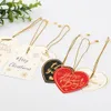 100pcs 8cm Length Gold Lines Loop Locks High Quality Clothing Tags Labels Hanger pin Garments Fasteners Accessories Wholesale