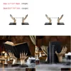 Decoratieve objecten Figurines Stijl Modern terreur Witchy Hand Book Stand Standbeeld Halloween Demon Witchs Bookshelf Resin ornamenten RO DHAFE