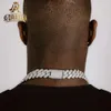 Test de passe personnalisé VVS Moisanite Diamond Cuban Link Chain de 19 mm 20 mm Collier hip hop épais