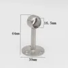 2Pc 16mm Wardrobe Hanger Pipe Bracket Steel Flange Tube Holder for Clothes Pole Curtain Rod Ceiling Fixed Support Clamps w/Screw