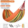 Hammocks Single person camping hammock adult outdoor and indoor bedroom dormitory hammock portable thick canvas anti roll hammockQ