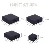 24 st smycken Box Chic Small Travel Jewerly Packaging Display för halsband Black Bulk Drawer Cardboard presentförpackning kan anpassa logotyp