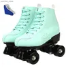 Inline Roller Skates Outdoor Skating Quad Roller Skate Shoes Flashing 4-Wheel Inline Skates For Women Men Adult Children Student Sneakers With Wheels Y240410