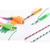 1pc Cat Teaser Wand Plastic Kitten Teaser Stick False Feather Cat Interactive Toy Funny Pet Training Toy Gat Wand Pet Supply