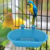 New Parrot Bathtub With Mirror Bird Mirror Bath Shower Box Mirror Toy For Budgerigar Peony Bird Toys Pet Bird Cage Accessories