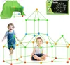 おもちゃのテント221pcs建設砦ビルディングキットクリエイティブキャッスルdiyフォートキット|フォートビルディングセット|テント屋内/屋外の子供のおもちゃl410を再生します
