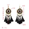 dangle earrings women's color Colorful White Tassel Drop Festival Fashon Jewelry Hippie Turkey/Pakistan/Thaily/Boho/