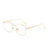 Sunglasses Pochromic Glasses Anti Blue Women's Myopia Ultra Light Metal Frame Clear Large Eyeglasses