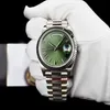 TOP A FACTORY sapphire wristwatches 42mm Diamond Dial BP Factory Maker White Gold Day-Date 40 Green Roman 228239 Sapphire Automati272P