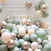 10/20pcs 10inch Birthday Balloons Retro Olive Green Skin Colored Party Balloons for Girls Birthday Party Air Ballons Arch Decor