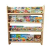 4-Tier Wall Mounted Children Bookcase Kid Display Bookshelf Book Storage Unit Shelving Book Rack for Home Furniture