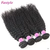 Fastyle Brasiliano Brasiliano Peli ricci di capelli umani fasci al 100% Aioni di remia bundle naturali di colore nero 3/4 PC estensioni senza odore