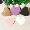 500pcs/lot paper paper heart shaped price tags手作りのウェディングパーティーギフトパッキングラベル空白の衣服ハングタグカラフルなケーキカード