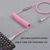 Accessoires Clavier mécanique Câble enroulé Fire Type C Cordon USB Computer Aviation Connecteur Mécanique Coldage de chargement du clavier